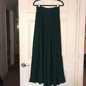 Emerald dressy long skirt with slit